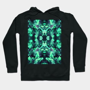 Abstract Surreal Chaos theory in Modern poison turquoise green Hoodie